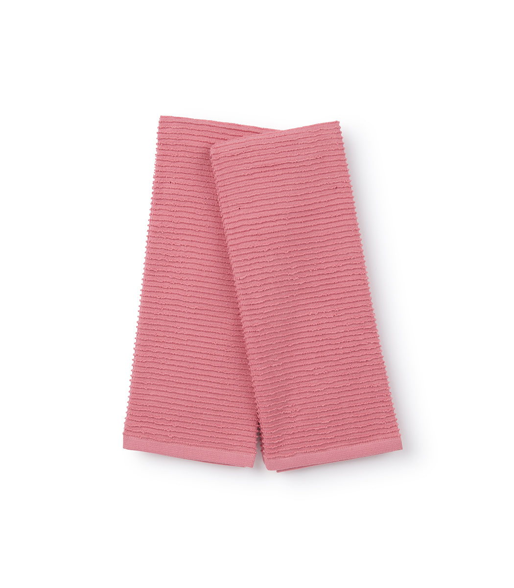 זוג מגבות מטבח- דגם ריבס - קורל