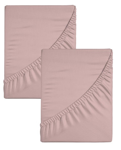 זוג סדינים למיטת מעבר - ג'רסי - ורוד