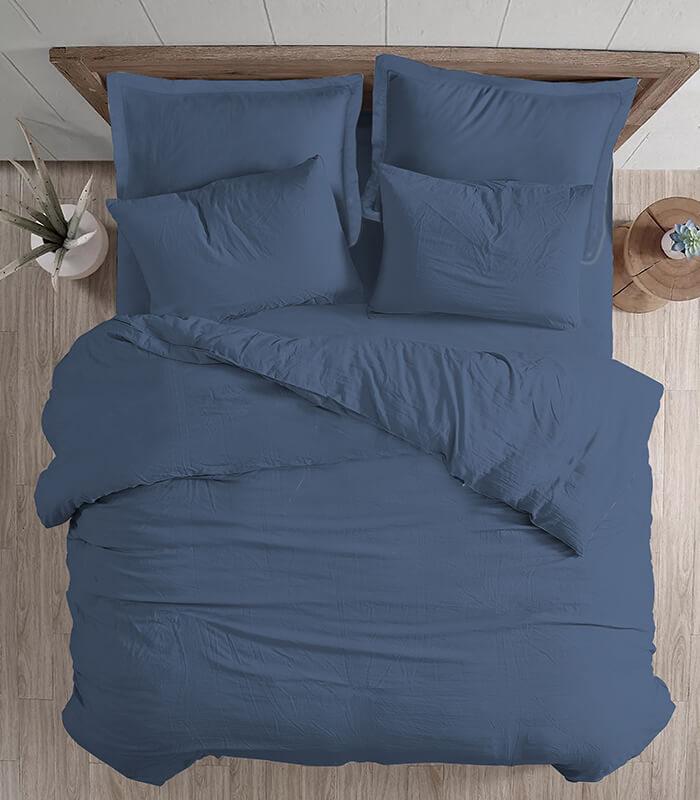 ציפה כותנה חלקה Mix&Match כחול -