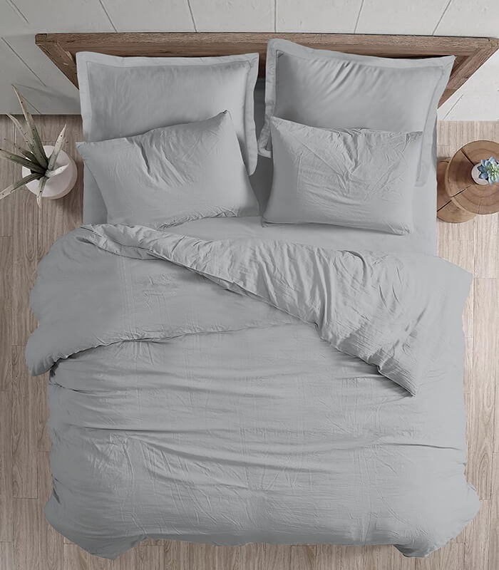 ציפה כותנה חלקה Mix&Match  - אפור בהיר