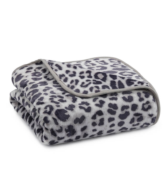 שמיכת חורף, דגם אטלס, מנומרת - אפור