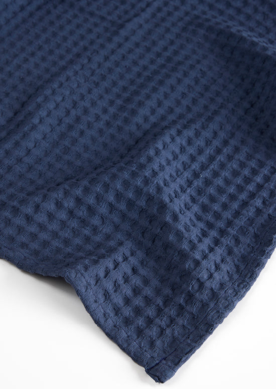 שמיכת קיץ פיקה,  כותנה מנטה - כחול