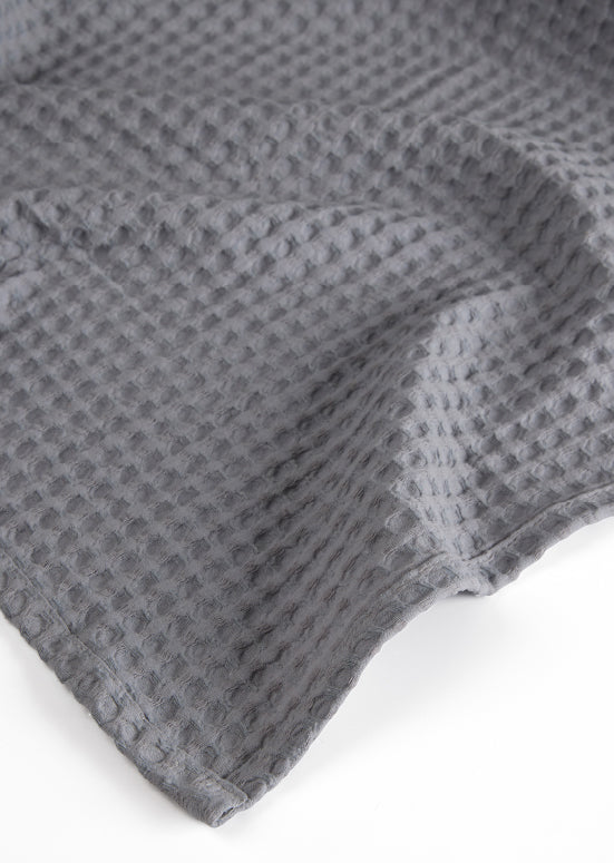 שמיכת קיץ פיקה,  כותנה מנטה - אפור