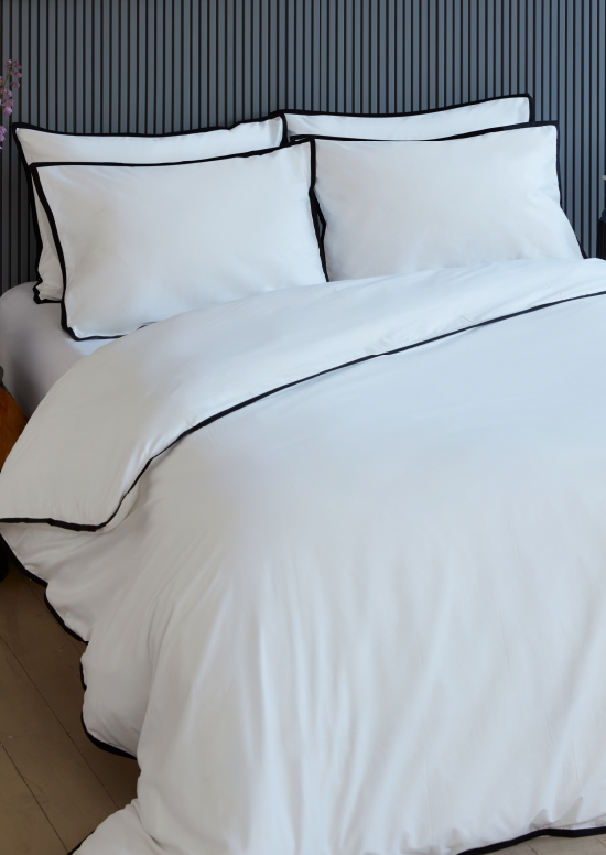 סט מצעי פרקל כותנה CHIC, מגנוליה - לבן