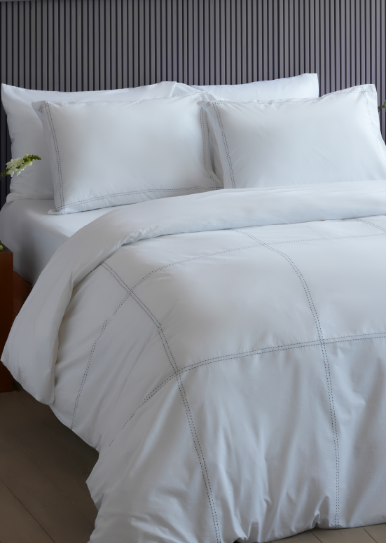 סט מצעי פרקל כותנה CHIC, קורנליה - שחור