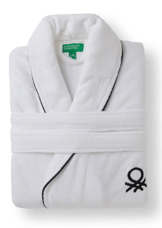 דגם ולור - חלוק רחצה למבוגרים – United Colors of Benetton - לבן