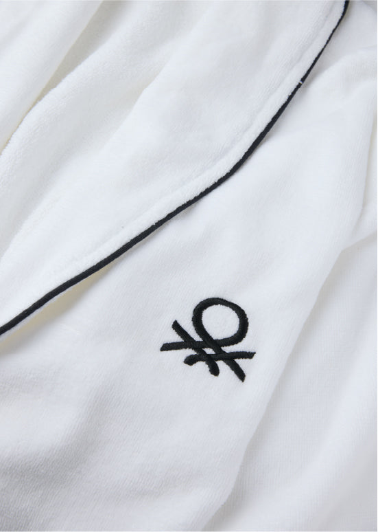 דגם ולור - חלוק רחצה למבוגרים – United Colors of Benetton - לבן