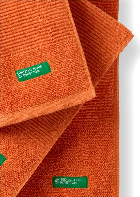 Benetton RIBS, מגבות כותנה פרימיום - כתום