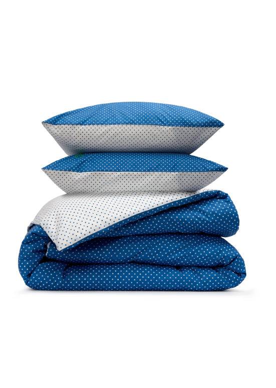 United Colors of Benetton , סט מצעים פולקה דוט - כחול