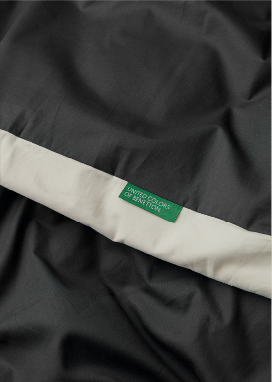 סט מצעים חלק,  Benetton  - שחור לבן