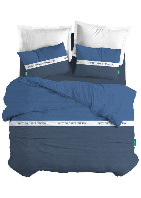 Exclusive Benetton , מצעים דו-צדדיים -נייבי/כחול