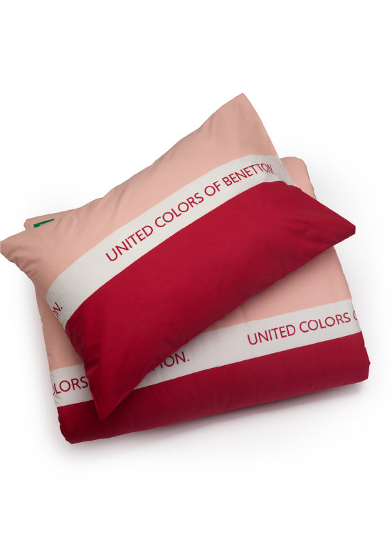 Exclusive Benetton , מצעים דו-צדדיים -אדום/ורוד