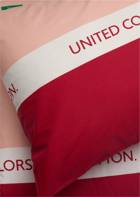 Exclusive Benetton , מצעים דו-צדדיים -אדום/ורוד