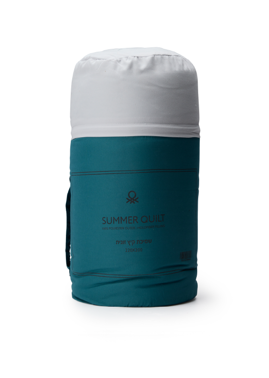 שמיכת מעבר דו־צדדית Benetton -  ירוק ואפור