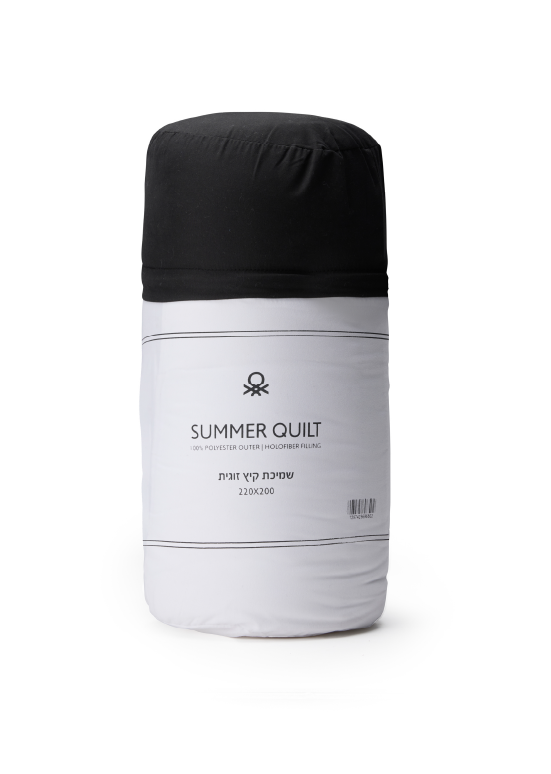 שמיכת מעבר דו־צדדית Benetton -  לבן/שחור