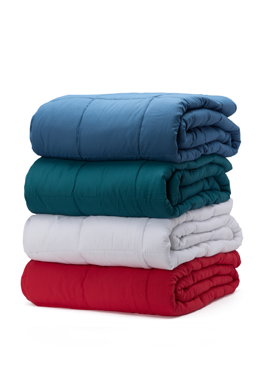 שמיכת מעבר דו־צדדית Benetton -  פטרול/אבן