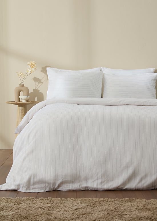 סט מצעי סאטן, אינפיניטי  - לבן