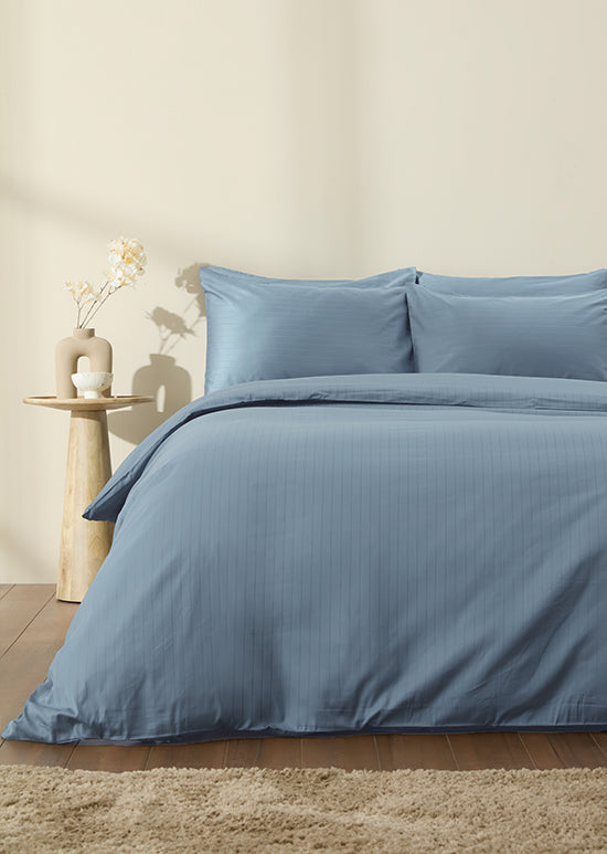 סט מצעי סאטן, אינפיניטי  - כחול