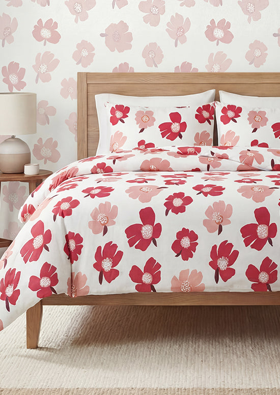 Benetton Botanic Collection סט כותנה בוטני - אדום