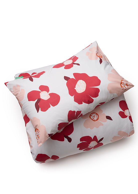 Benetton Botanic Collection סט כותנה בוטני - אדום