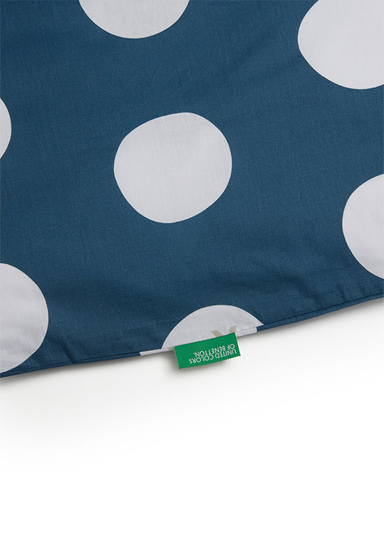 Benetton Pop-Art Dots Collection, סט כותנה נקודות לוגו - פטרול
