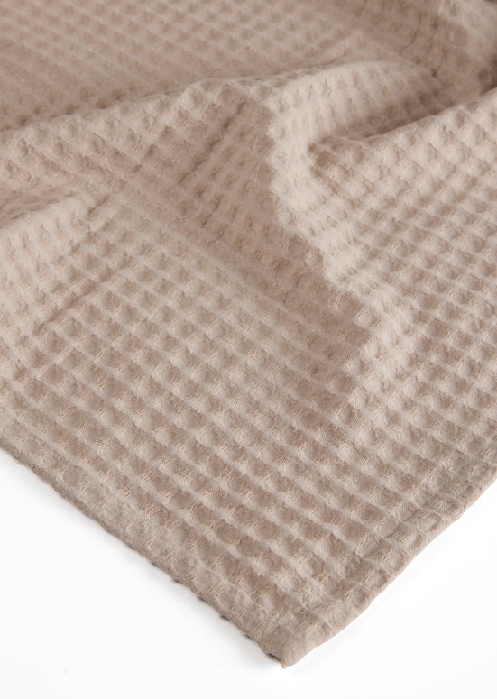 שמיכת קיץ פיקה,  כותנה מנטה - אבן