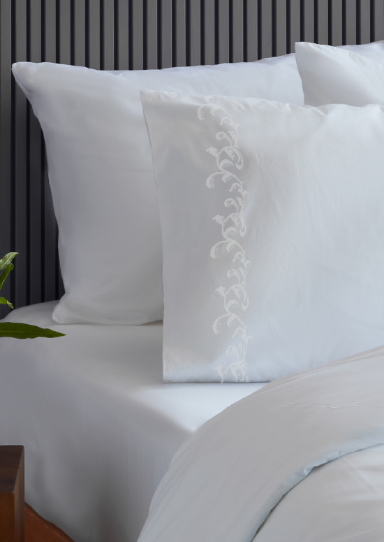 סט מצעי פרקל כותנה CHIC, קוסמו - לבן