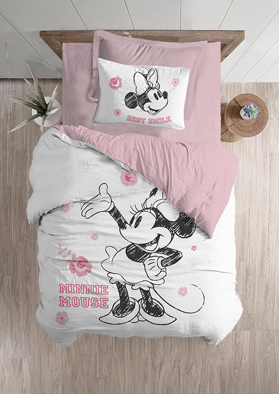 סט מצעי ילדים, מיני פרח ורוד