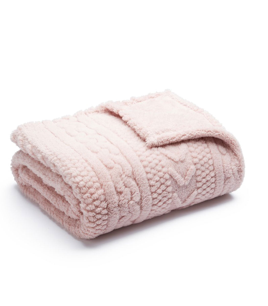 שמיכת חורף, דגם קרולינה - ורוד