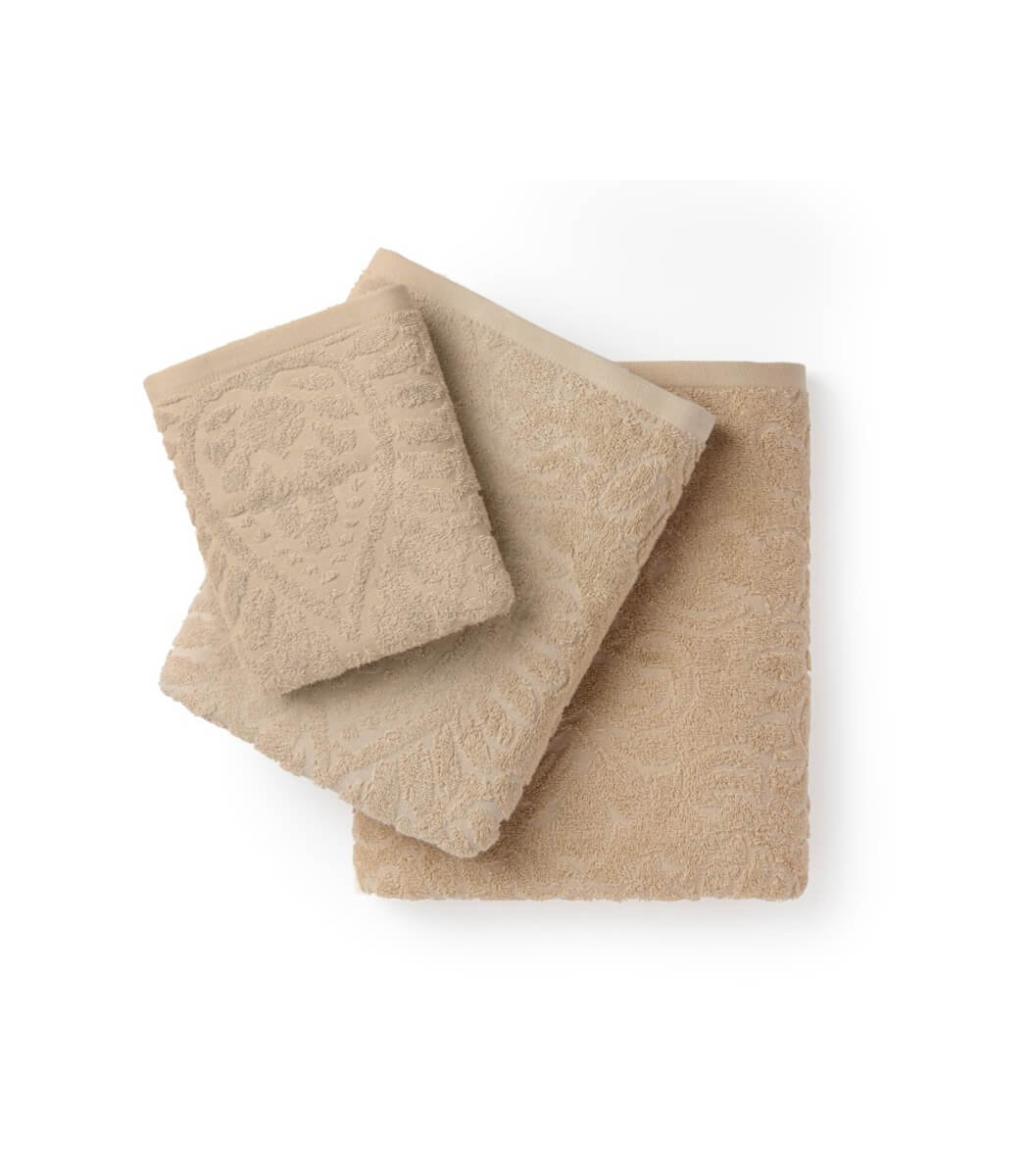 מגבות רחצה ג'קארד, דגם נגה - אבן