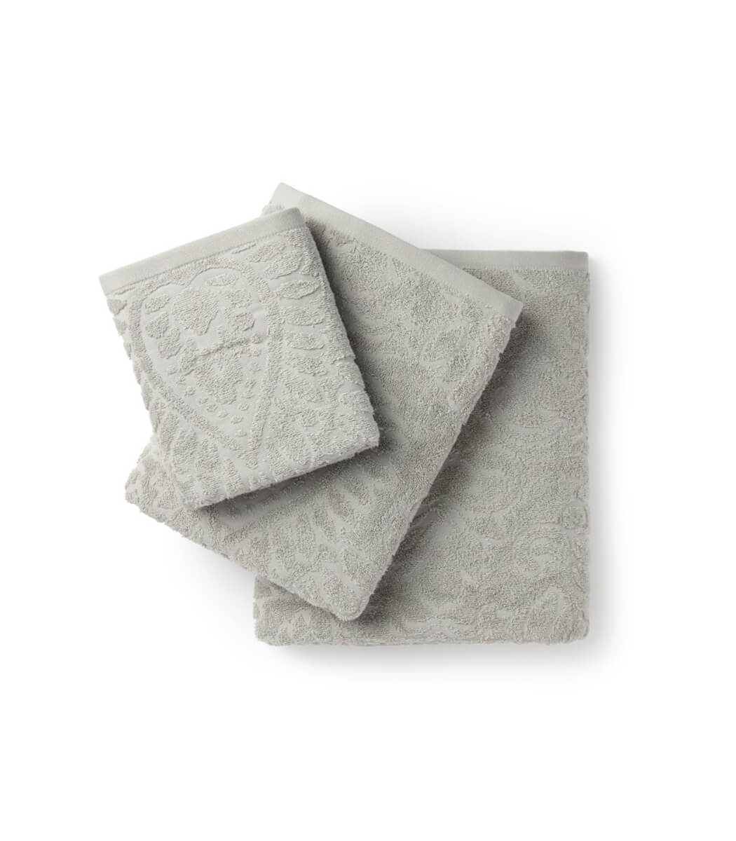 מגבות רחצה ג'קארד, דגם נגה - אפור בהיר