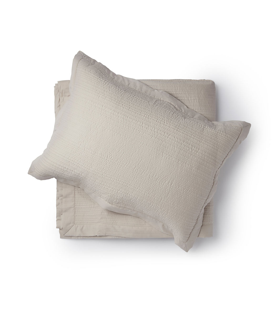 סט כיסוי מיטה וציפיות, עופרי - אבן