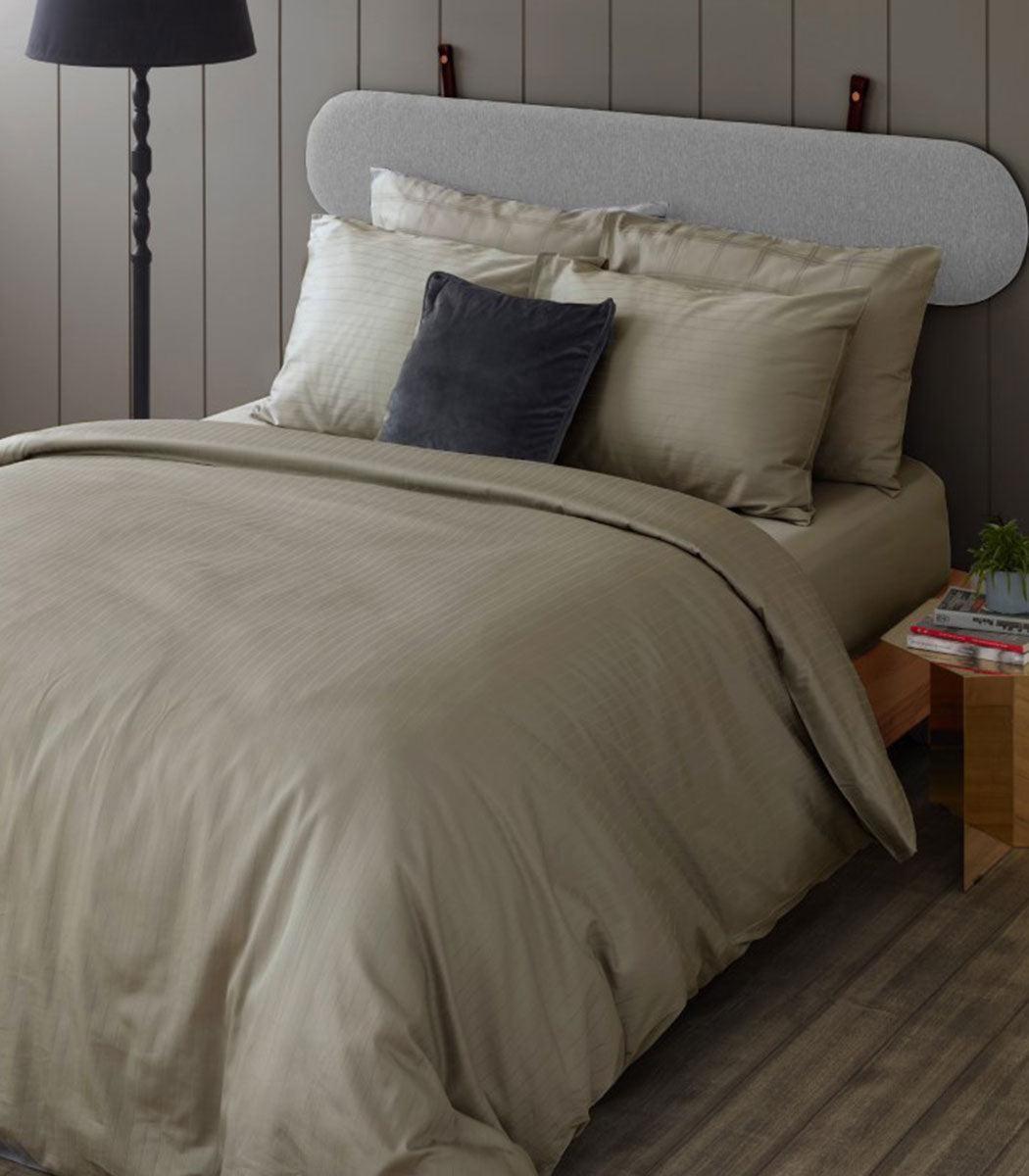 סט מצעי סאטן כותנה- דומיניק קפה