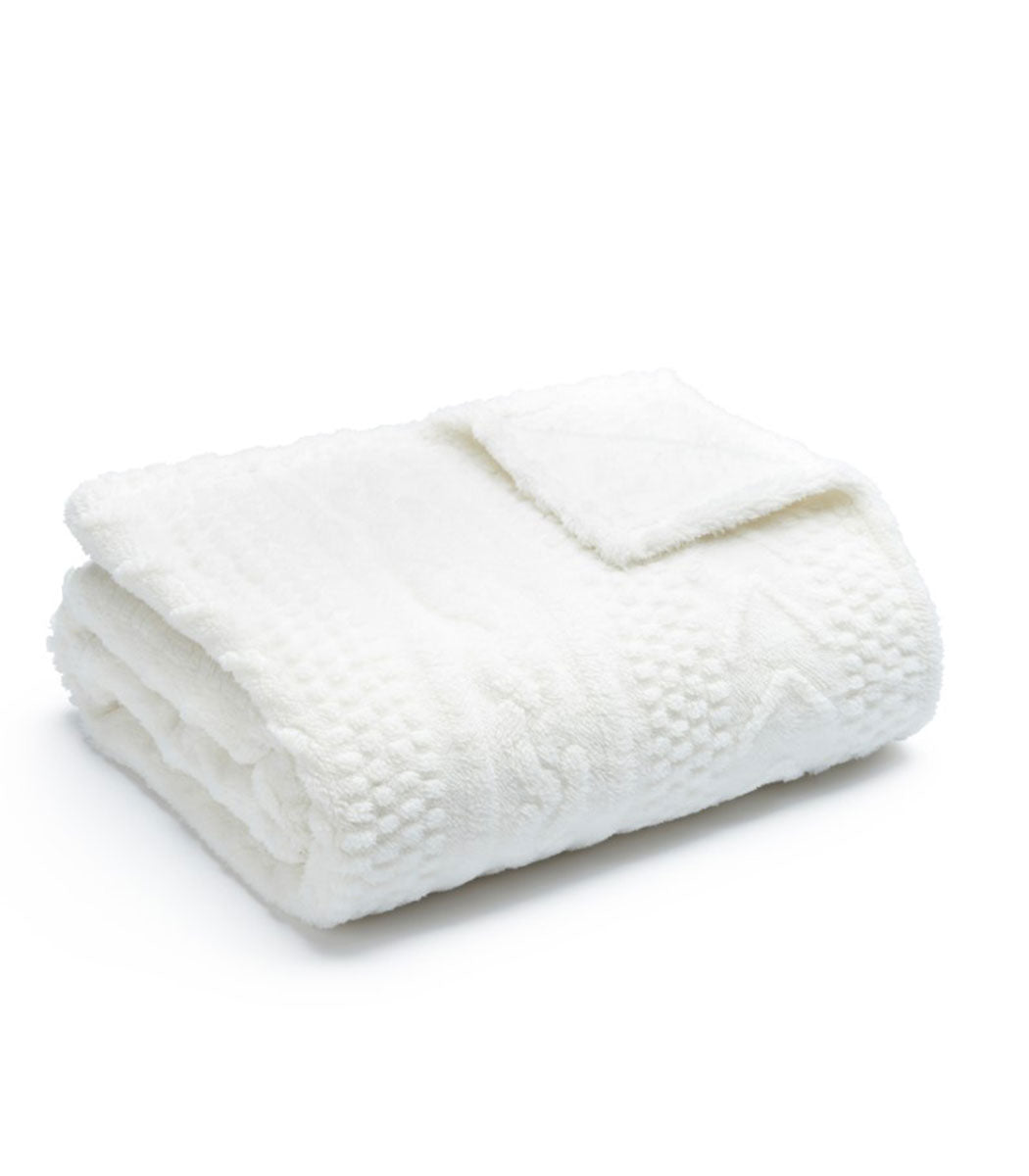 שמיכת חורף, דגם קרולינה - קרם