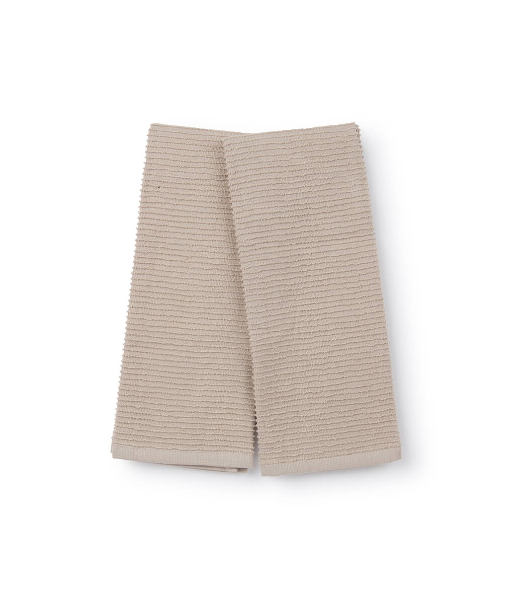 זוג מגבות מטבח, דגם ריבס - קפה