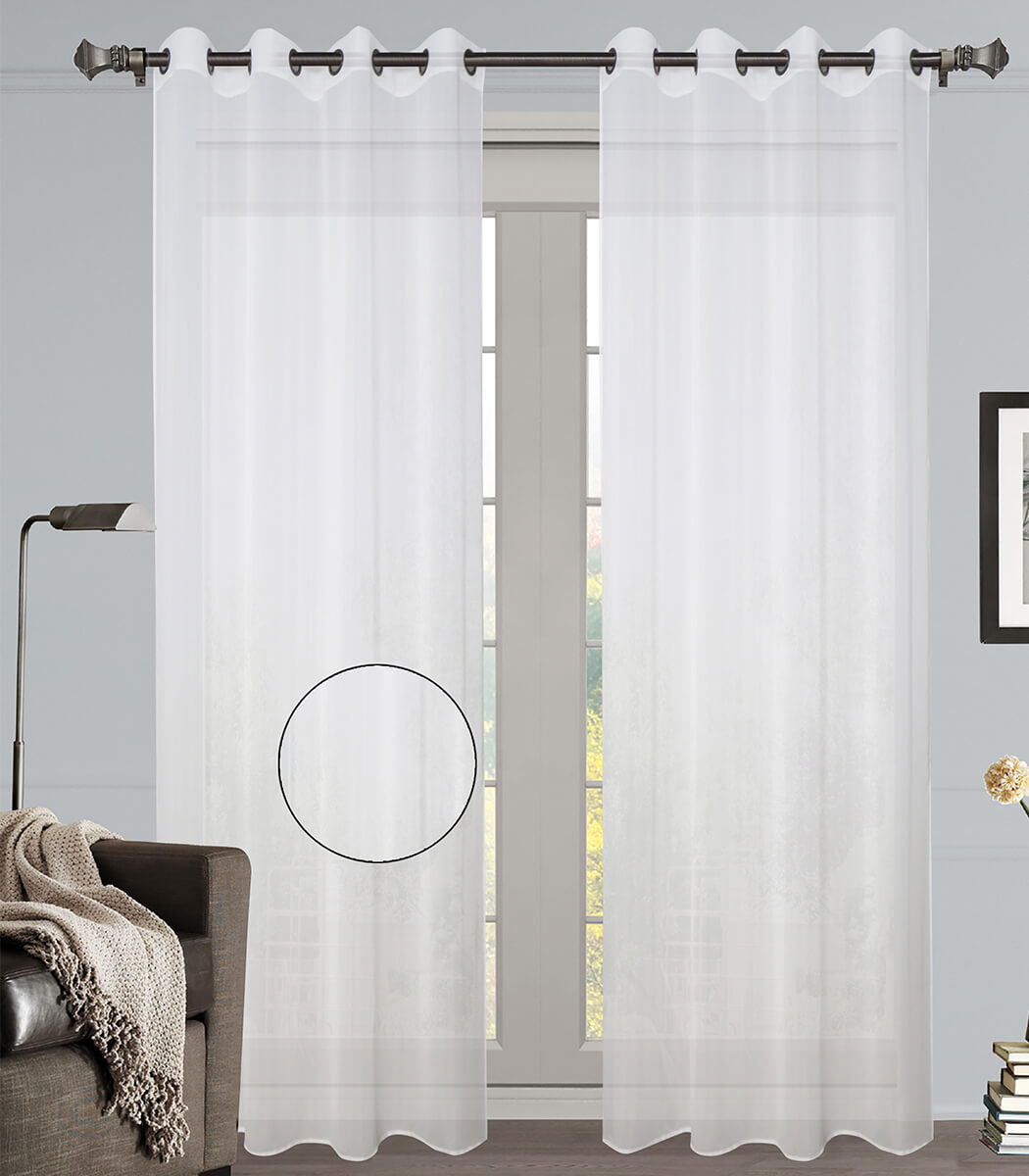 וילון בד, דגם רפאל - לבן