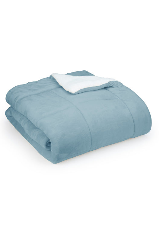 שמיכת חורף פרוותית ממולאת, דגם מורנו - טורקיז