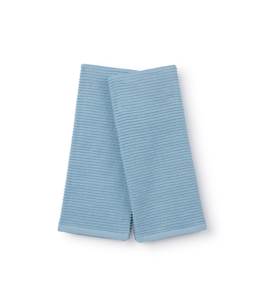 זוג מגבות מטבח- דגם ריבס - כחול