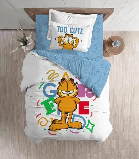 סט מצעים אל קמט לילדים דגם גארפילד חמוד